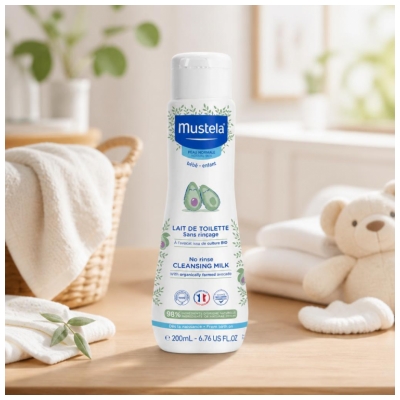 Mustela Lait de Toilette Sans Rinçage Peau Normale 200 ml