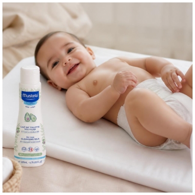 Mustela Lait de Toilette Sans Rinçage Peau Normale 200 ml