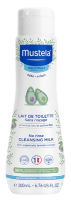 Mustela Lait de Toilette Sans Rinçage Peau Normale 200 ml