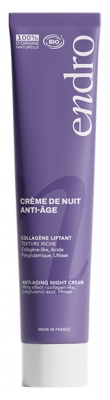 Endro Crème De Nuit Anti-Âge Collagène Liftant Bio 50 ml