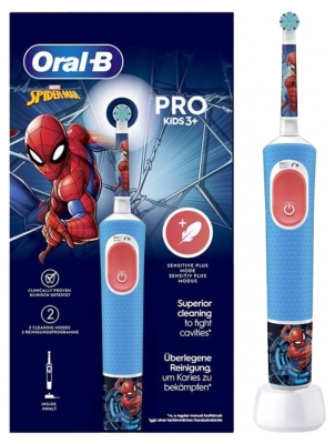 Oral-B Pro Kids 3+ Brosse à Dents Électrique - Modèle : Spiderman