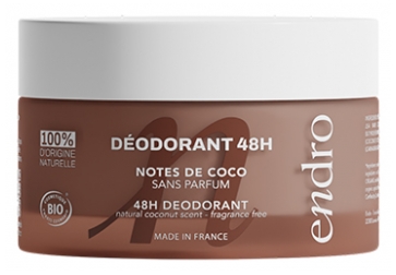 Endro Déodorant 48H Notes De Coco Sans Parfum Bio 50 g