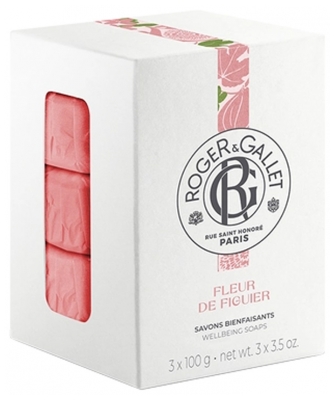 Roger & Gallet Fleur de Figuier Coffret 3 Savons Bienfaisants de 100 g