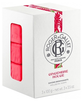 Roger & Gallet Gingembre Rouge Coffret 3 Savons Bienfaisants de 100 g