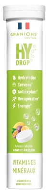 Granions HyDrop Hydratation Vitamines Minéraux 20 Comprimés Effervescents - Goût : Mangue-Passion