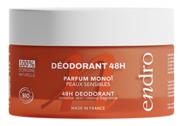 Endro Déodorant 48H Monoï Peaux Sensibles Bio 50 g