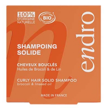 Endro Shampoing Solide Cheveux Bouclés Huile de Brocoli et de Lin Bio 80 ml