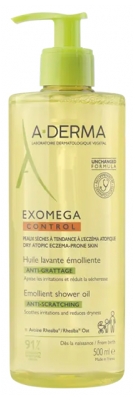 A-DERMA Exomega Control Huile Lavante Émolliente Peaux Sèches Atopiques 500 ml 