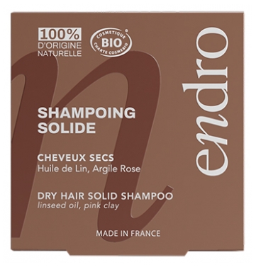 Endro Shampoing Solide Cheveux Secs Huile de Lin Argile Bio Bio 80 ml