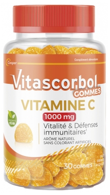 Vitascorbol Gommes Vitamine C 1000 mg - Boîte de 30 Unités