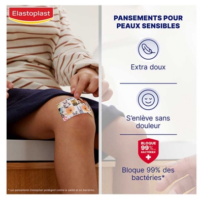 Elastoplast Sensible Enfants Kids 10 Pansements XL