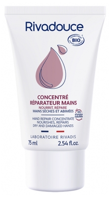 Rivadouce Concentré Réparateur Mains Sèches et Abîmées Bio 75 ml