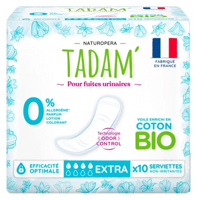 Tadam' Serviettes pour Fuites Urinaires Extra 10 Unités