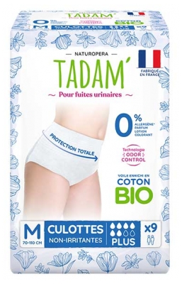 Tadam' Culottes pour Fuites Urinaires Plus Taille M 9 Unités