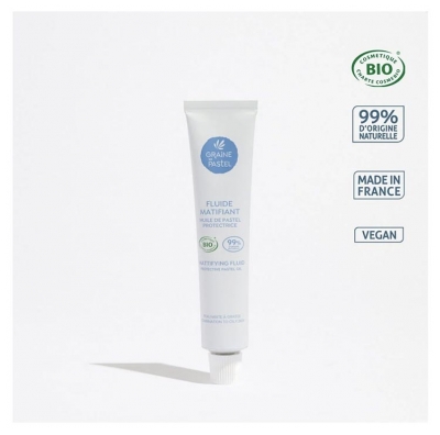 Graine de pastel Fluide Matifiant Peaux Mixtes à Grasses Bio 50 ml