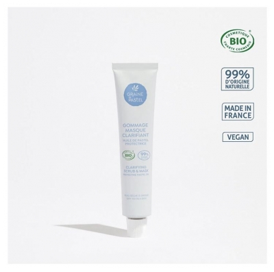 Graine de pastel Gommage Masque Clarifiant Tous Types de Peaux Bio 50 ml