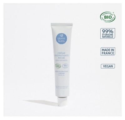 Graine de pastel Crème Hydratante Riche Peau Sèche à Très Sèche Bio 50 ml