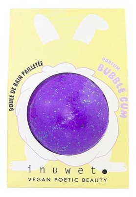 Inuwet Boule de Bain Pailletée 120 Grammes - Senteur : Bubble Gum