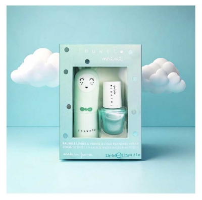 Inuwet Coffret Baume à Lèvres 3,5 Grammes + Vernis Parfumé à l'Eau Pomme 5 ML