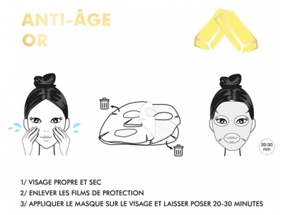 Inuwet Fruit Collection Masque Visage Anti-Âge Or 30 ML