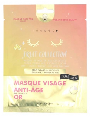 Inuwet Fruit Collection Masque Visage Anti-Âge Or 30 ML