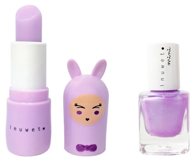 Inuwet Mini Coffret Baume à Lèvres 3,5 Grammes + Vernis Parfumé à l'Eau 5 ML