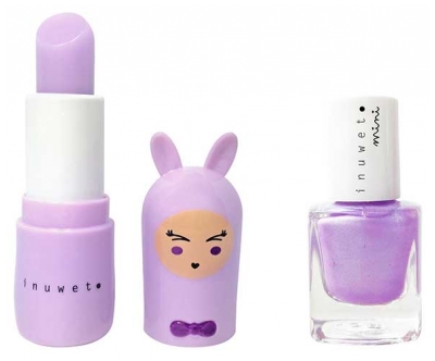 Inuwet Mini Coffret Baume à Lèvres 3,5 Grammes + Vernis Parfumé à l'Eau 5 ML