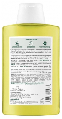 Klorane Légèreté - Cheveux Normaux à Gras Shampoing Usage Fréquent au Cédrat 200 ml