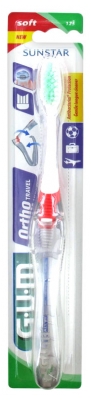 Gum Brosse à Dents Orthodontique Ambulatoire Ortho - Couleur : Rouge