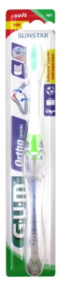 Gum Brosse à Dents Orthodontique Ambulatoire Ortho - Couleur : Vert