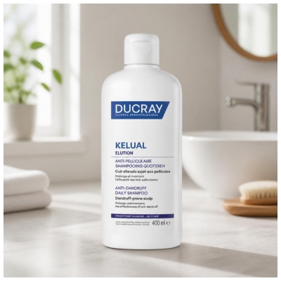 Ducray Kelual Elution Shampoing Anti-Pelliculaire Quotidien Cuir Chevelu Sujet aux Pellicules 400 ml