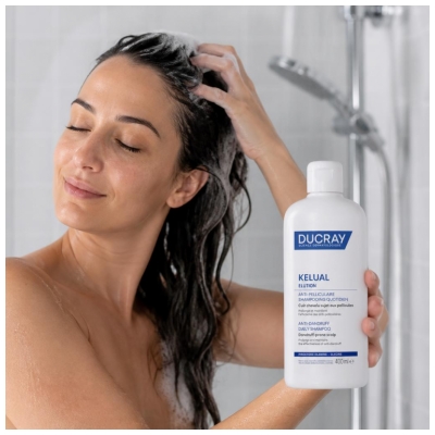 Ducray Kelual Elution Shampoing Anti-Pelliculaire Quotidien Cuir Chevelu Sujet aux Pellicules 400 ml