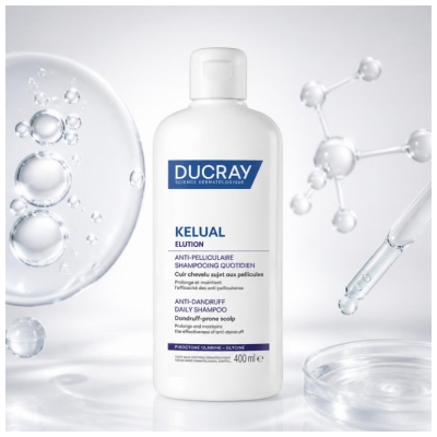 Ducray Kelual Elution Shampoing Anti-Pelliculaire Quotidien Cuir Chevelu Sujet aux Pellicules 400 ml