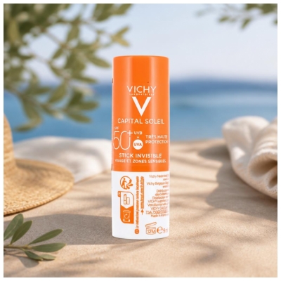 Vichy Capital Idéal Soleil Très Haute Protection Zones Sensibles Stick SPF50+ 9 g