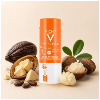 Vichy Capital Idéal Soleil Très Haute Protection Zones Sensibles Stick SPF50+ 9 g