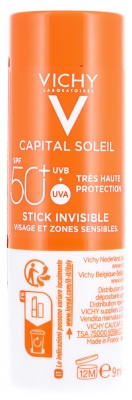 Vichy Capital Idéal Soleil Très Haute Protection Zones Sensibles Stick SPF50+ 9 g
