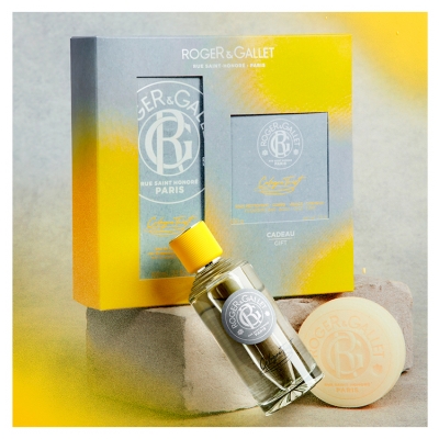Roger & Gallet Cologne Twist Coffret Eau de Cologne 100 ml + Pain Nettoyant 3en1 Corps Visage et Cheveux 100 g Offert