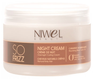 Niwel Beauty So Frizz Crème de Nuit pour les Cheveux Naturels Crépus 250 ml