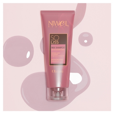 Niwel Beauty So Liss Lait de Shampoing Cheveux Défrisés ou Lissés 250 ml