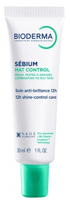 Bioderma Sébium Mat Control Soin Anti-Brillance 12h Peaux Mixtes à Grasses 30 ml