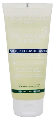 BeauTerra Gel Douche Surgras 2en1 Parfum Fleur de Jasmin 100 ml