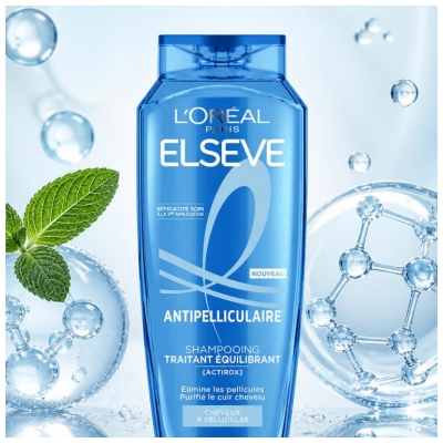 L'Oréal Paris Elseve Antipelliculaire Shampoing Traitant et Équilibrant pour Cheveux à Pellicules 300 ml