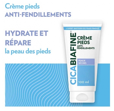 CicaBiafine Crème Pieds Anti-Fendillements Peaux Sèches Lot de 2 x 100 ml