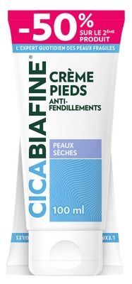 CicaBiafine Crème Pieds Anti-Fendillements Peaux Sèches Lot de 2 x 100 ml
