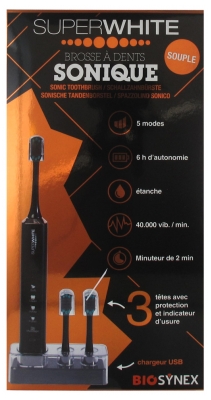 Superwhite Sonique Brosse a Dents Black