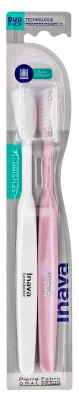 Inava Brosse à Dents Sensibilité Duo Pack - Couleur : Blanc et Rose