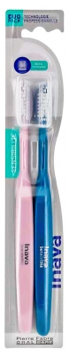 Inava Brosse à Dents Sensibilité Duo Pack - Couleur : Rose et Bleu