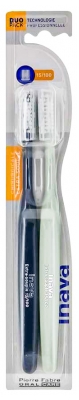 Inava Brosse à Dents Chirurgicale 15/100 Extra Souple Duo Pack - Couleur : Noir et Vert