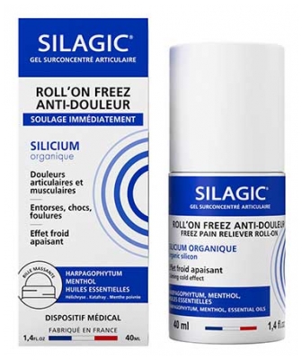 Silagic Roll-On Freez Anti-Douleur Silicium Organique 40 ml