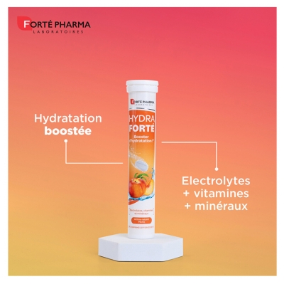 Forté Pharma Hydra Forté 24 Comprimés Effervescents - Goût : Pêche